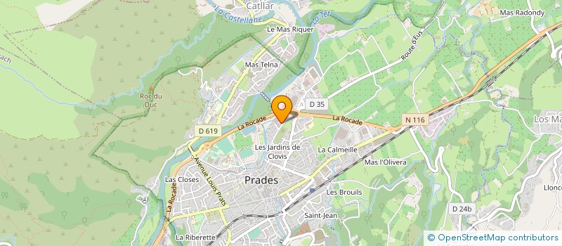 localisation de l'entreprise GARAGE CHASTANET  PRADES