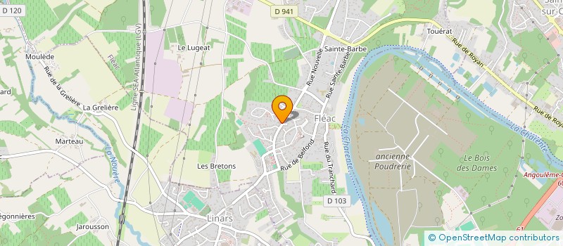 localisation de l'entreprise GARAGE CHAUVEAU à FLEAC