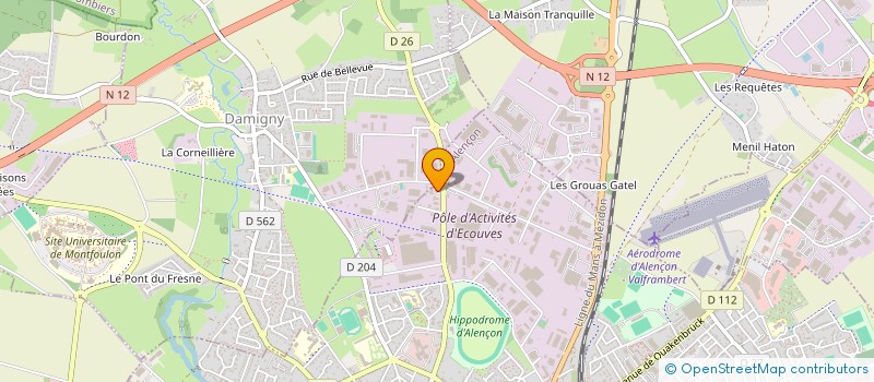 localisation de l'entreprise GARAGE CHAUVET à ALENCON