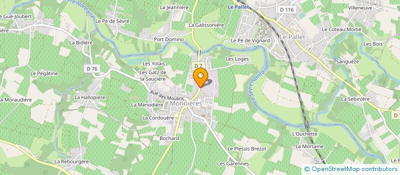 localisation de l'entreprise GARAGE CHEREAU FRERES à MONNIERES