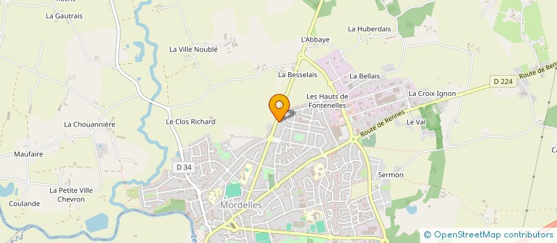 localisation de l'entreprise GARAGE CHOQUET  MORDELLES