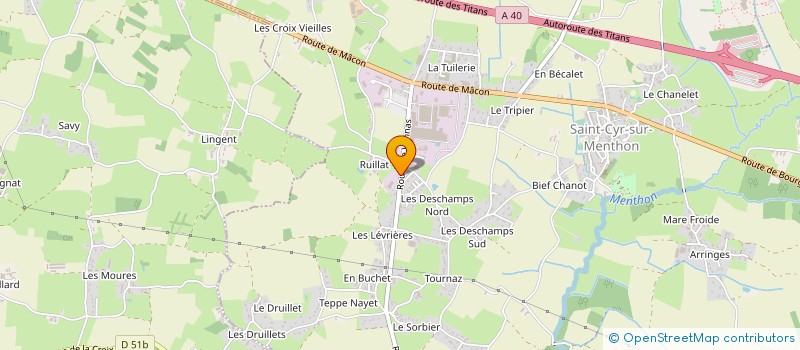 localisation de l'entreprise GARAGE CHRISTIAN S.A.S. à SAINT-CYR-SUR-MENTHON