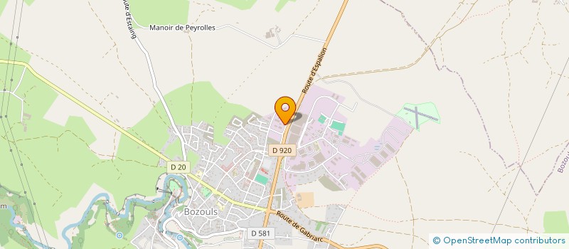 localisation de l'entreprise GARAGE CHRISTOPHE BLANCHER  BOZOULS