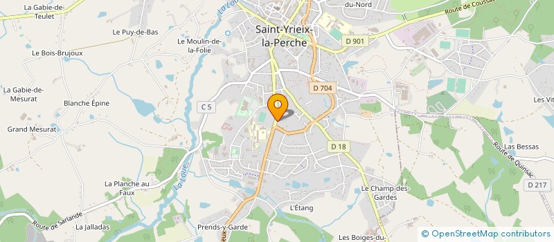localisation de l'entreprise GARAGE CHRISTOPHE TIGOULET à SAINT-YRIEIX-LA-PERCHE