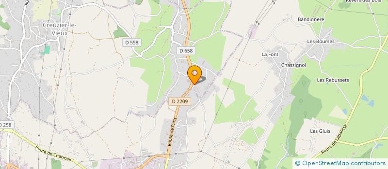 localisation de l'entreprise GARAGE CICERO SA à CREUZIER-LE-VIEUX