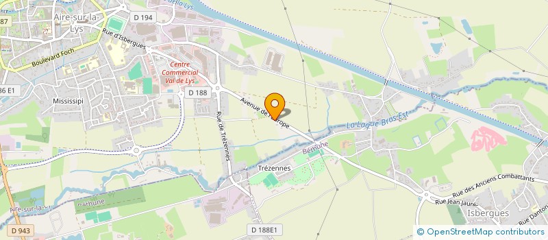 localisation de l'entreprise GARAGE COCHART RENAULT AIRE à AIRE-SUR-LA-LYS