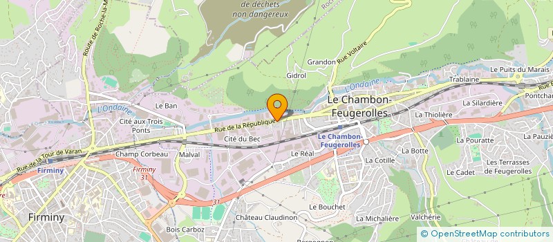 localisation de l'entreprise GARAGE COGNET à LE CHAMBON-FEUGEROLLES