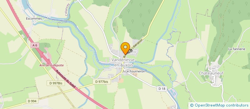 localisation de l'entreprise GARAGE COL CAMILLE  VANDENESSE-EN-AUXOIS