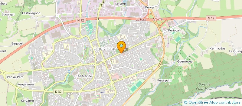 localisation de l'entreprise GARAGE COLLAVINI à LANDIVISIAU