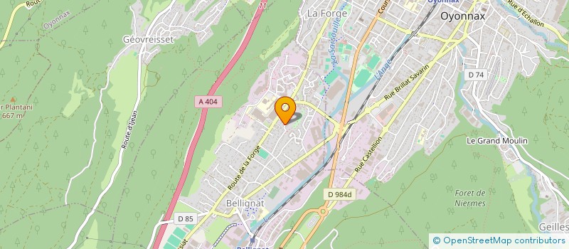 localisation de l'entreprise GARAGE CONFIDENTIEL à BELLIGNAT