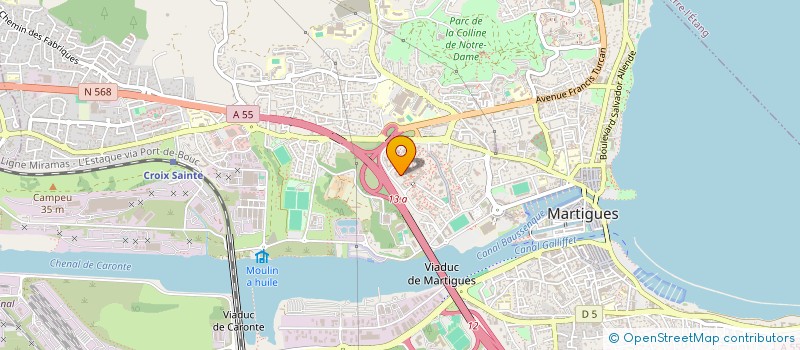 localisation de l'entreprise GARAGE CONTACT à MARTIGUES
