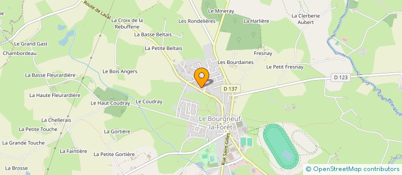 localisation de l'entreprise GARAGE COURNEZ SARL à LE BOURGNEUF-LA-FORET