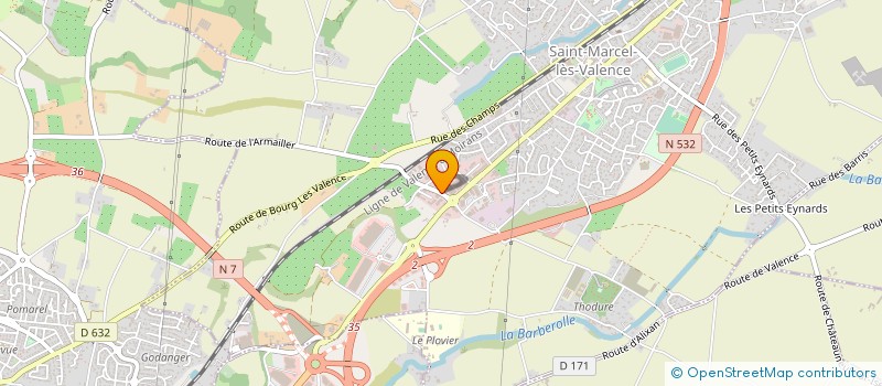 localisation de l'entreprise GARAGE COUTURIER à SAINT-MARCEL-LES-VALENCE