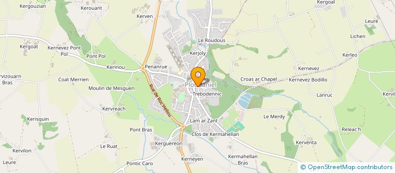 localisation de l'entreprise GARAGE CRAUSTE GUILLIEC à LESNEVEN