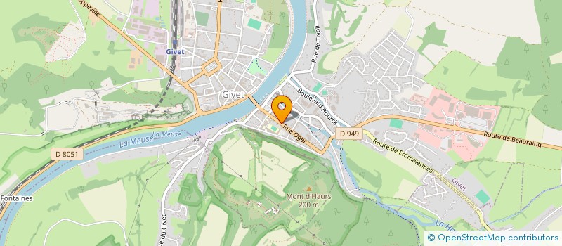 localisation de l'entreprise GARAGE CUSTINNE à GIVET