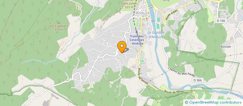 localisation de l'entreprise GARAGE D'ANDUZE  TORNAC