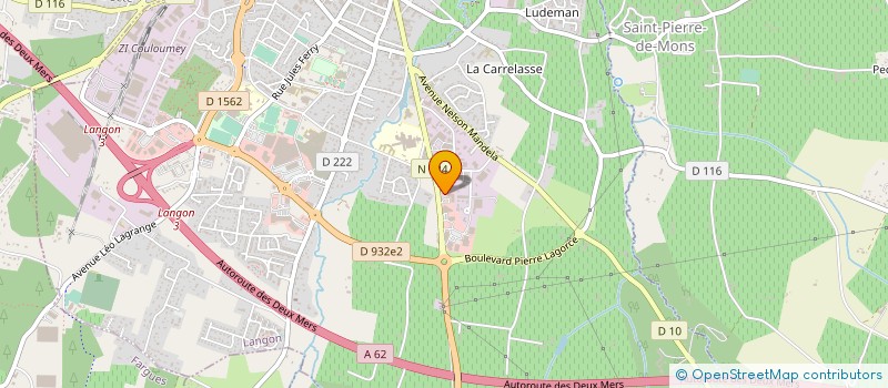 localisation de l'entreprise GARAGE D'AQUITAINE à TOULENNE