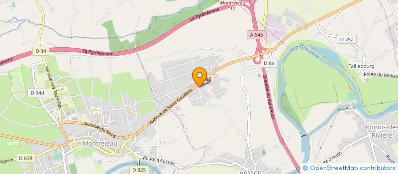 localisation de l'entreprise GARAGE D'AUSSON  AUSSON