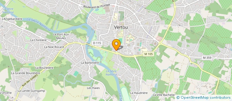 localisation de l'entreprise GARAGE DABIREAU à VERTOU