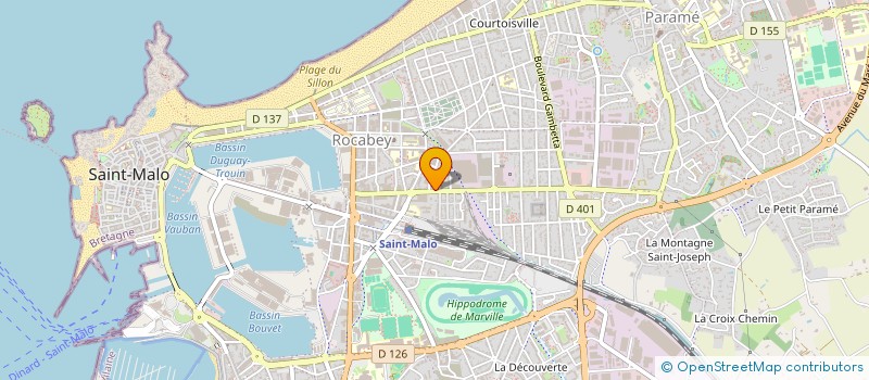 localisation de l'entreprise GARAGE DAHIREL  SAINT-MALO