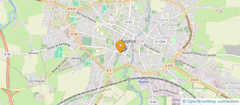localisation de l'entreprise GARAGE DANJOU à BAYEUX