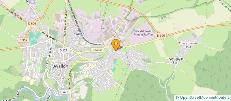 localisation de l'entreprise GARAGE DARIN à AVALLON