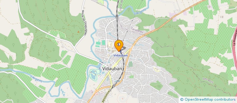 localisation de l'entreprise GARAGE DAVID  VIDAUBAN