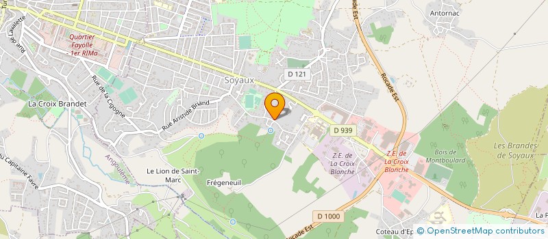 localisation de l'entreprise GARAGE DB 16 à SOYAUX