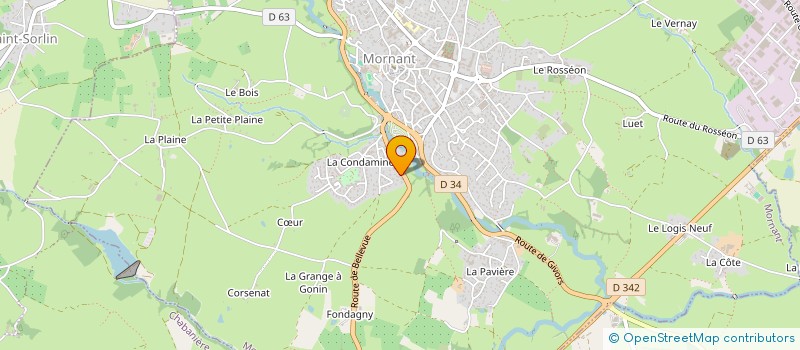 localisation de l'entreprise GARAGE DE BELLEVUE  MORNANT