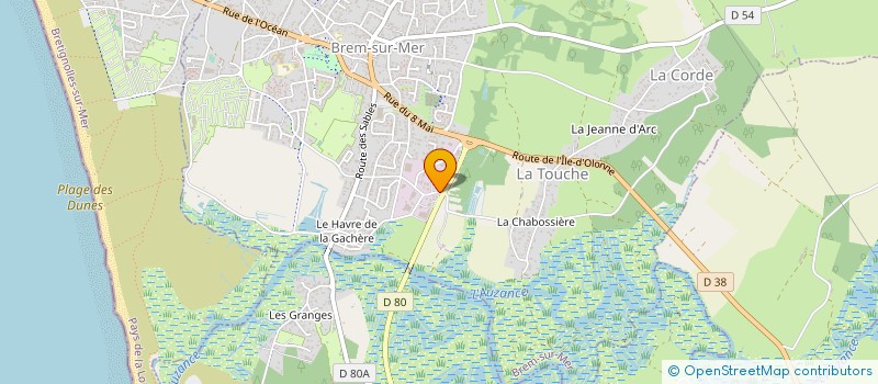 localisation de l'entreprise GARAGE DE BREM à BREM-SUR-MER