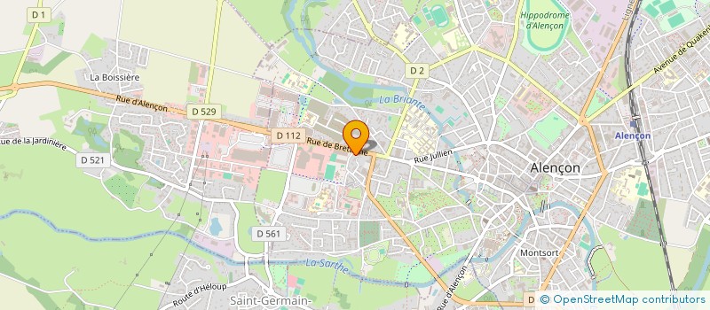 localisation de l'entreprise GARAGE DE BRETAGNE à ALENCON