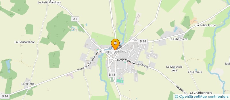 localisation de l'entreprise GARAGE DE CHAMPIGNELLES  CHAMPIGNELLES