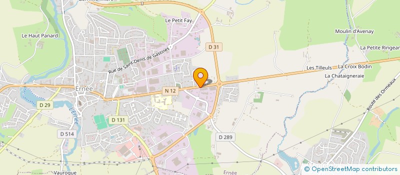 localisation de l'entreprise GARAGE DE CHARNE à ERNEE