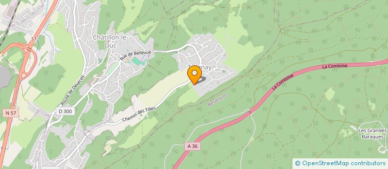 localisation de l'entreprise GARAGE DE CHATILLON  CHATILLON-LE-DUC