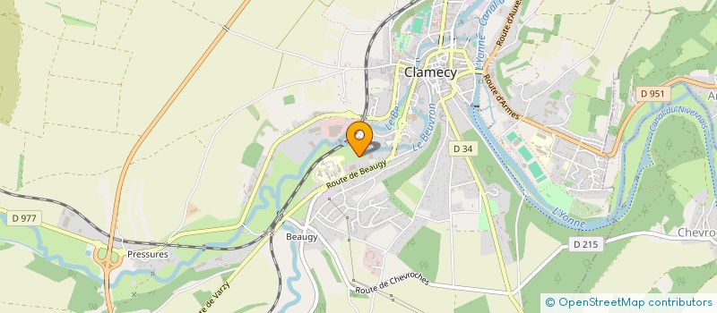 localisation de l'entreprise GARAGE DE CLAMECY à CLAMECY