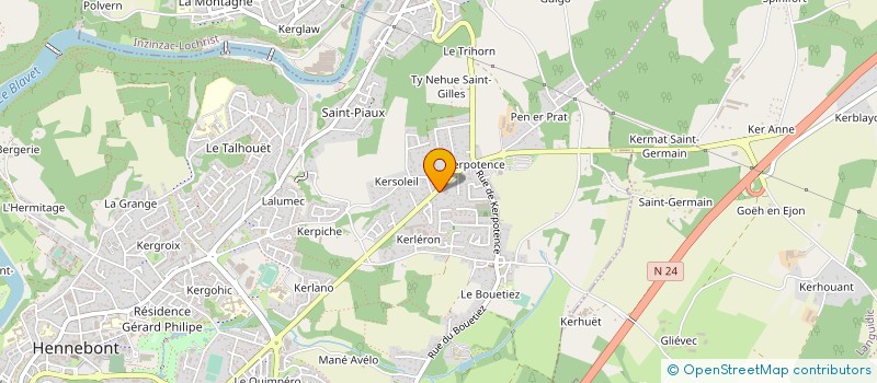 localisation de l'entreprise GARAGE DE KERPOTENCE SARL à HENNEBONT