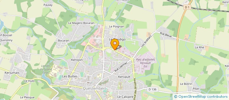 localisation de l'entreprise GARAGE DE KERVAULT  QUESTEMBERT