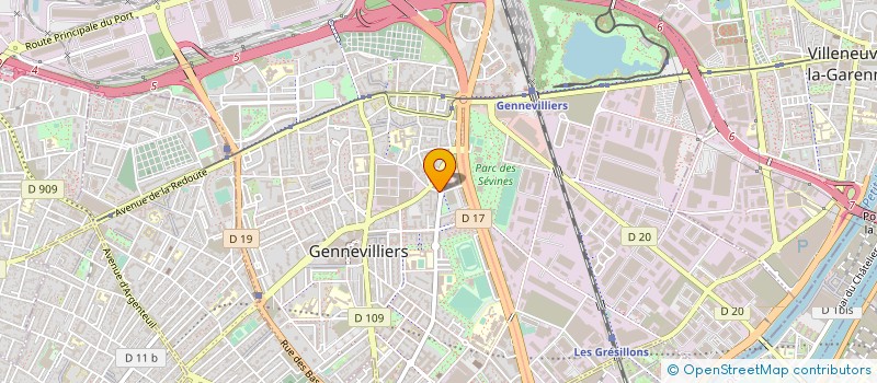 localisation de l'entreprise GARAGE DE KISS à GENNEVILLIERS