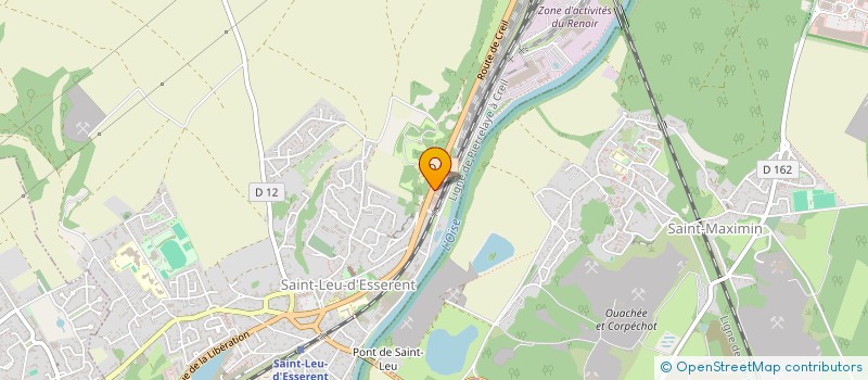 localisation de l'entreprise GARAGE DE L'ABBATIALE  SAINT-LEU-D'ESSERENT