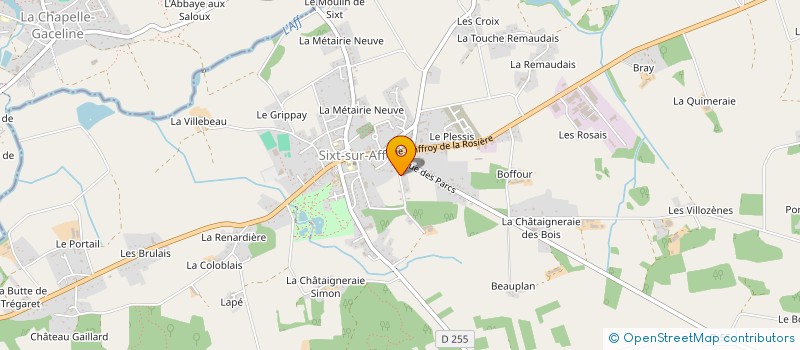 localisation de l'entreprise GARAGE DE L'AFF  SIXT-SUR-AFF