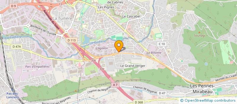 localisation de l'entreprise GARAGE DE L'AGAVON à LES PENNES-MIRABEAU