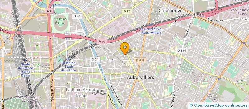 localisation de l'entreprise GARAGE DE L'ALLIANCE à AUBERVILLIERS