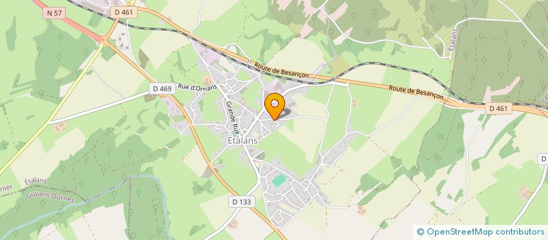 localisation de l'entreprise GARAGE DE L'ALLIANCE  ETALANS