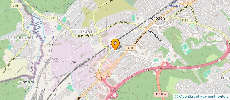 localisation de l'entreprise GARAGE DE L ANCIEN MOULIN  FORBACH