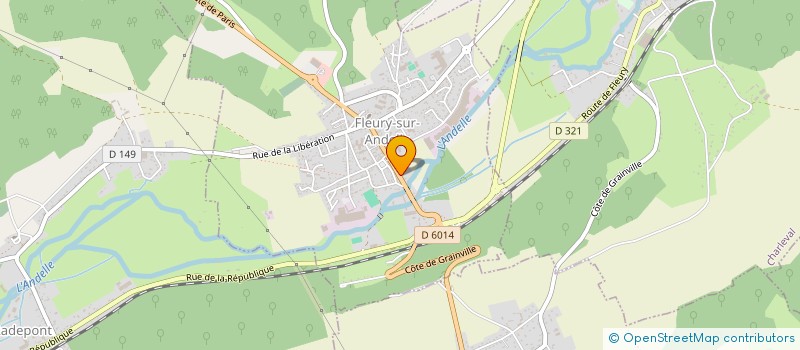localisation de l'entreprise GARAGE DE L'ANDELLE à FLEURY-SUR-ANDELLE