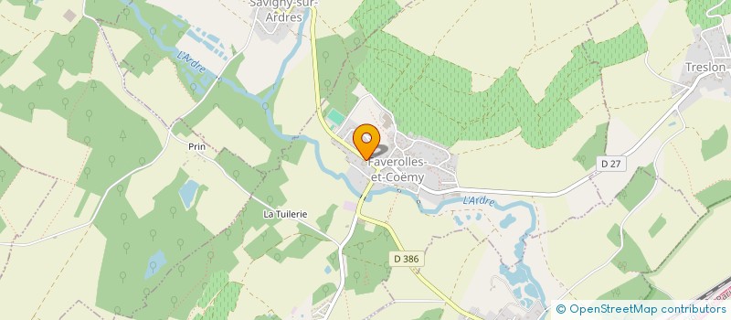 localisation de l'entreprise GARAGE DE L'ARDRES  FAVEROLLES-ET-COEMY