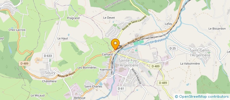 localisation de l'entreprise GARAGE DE L'ARGENTIERE  SAINT-GENIS-L'ARGENTIERE