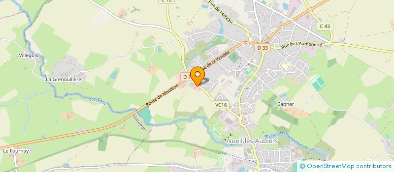 localisation de l'entreprise GARAGE DE L'ATLANTIQUE  NUEIL-LES-AUBIERS