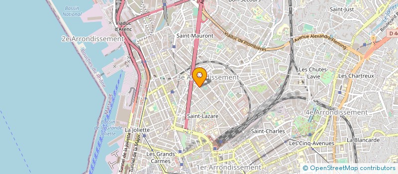 localisation de l'entreprise GARAGE DE L'AUBE à MARSEILLE