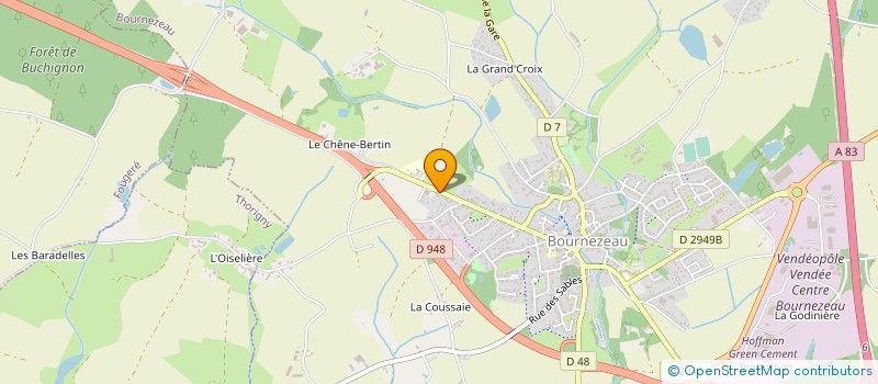 localisation de l'entreprise GARAGE DE L AUBIER  BOURNEZEAU